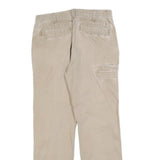 CARHARTT Mens Cotton Blend Beige Relaxed Straight Trousers W32 L32 Workwear