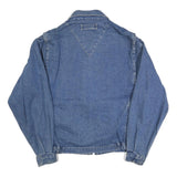 CHEYENNE RIVER Mens Blue Denim Jacket L Cotton Zip Plain Casual Outerwear