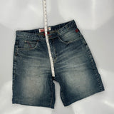 Shady Ltd Baggy Denim Shorts - 34W 11L Blue Cotton