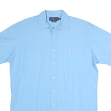RALPH LAUREN Mens Blue Classic Fit Shirt M Cotton Button Collar Casual Polo