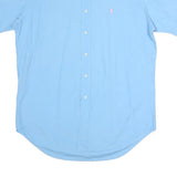 RALPH LAUREN Mens Blue Classic Fit Shirt M Cotton Button Collar Casual Polo