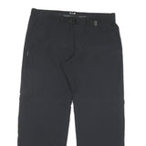 ADIDAS Womens Polyester Blend Black Regular Fit Straight Leg Trousers W36 L29