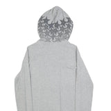 NIKE Womens Grey Cotton Blend Hoodie Dress XL Star Print Zip Casual Comfortable