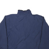 REEBOK Mens Navy Blue Jacket S Polyester Blend Plain Zip Casual Sport
