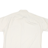 TOMMY HILFIGER Mens White Short Sleeve Shirt L Cotton Blend Casual Classic