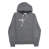 CHAMPION Mens Grey Pullover Hoodie M Cotton Blend Drawstring Casual Wear