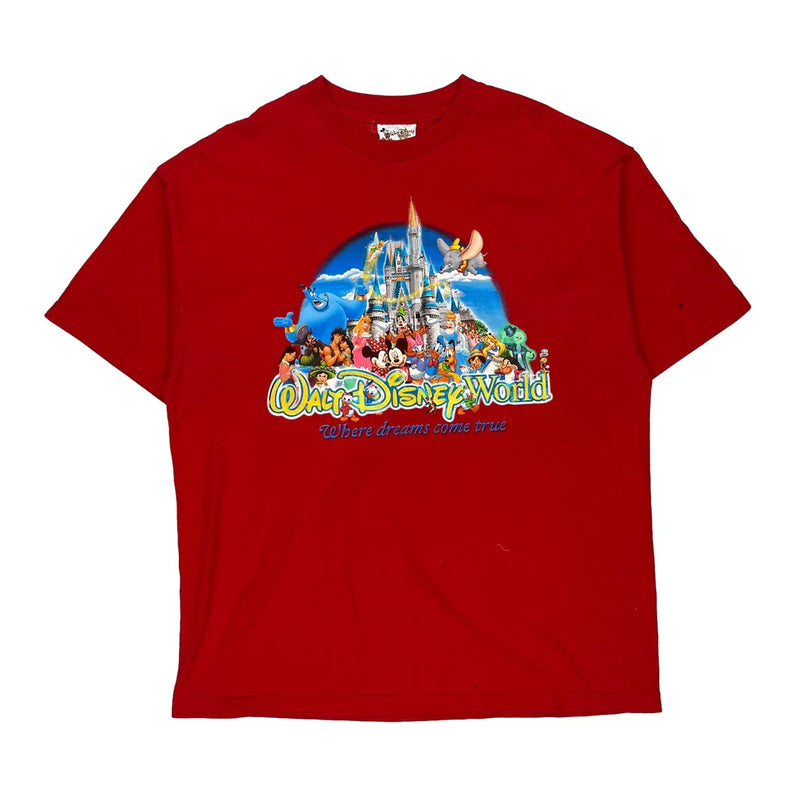 Walt Disney World Disney T-Shirt - XL Red Cotton