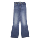 WRANGLER Womens Jeans Blue Regular Flared Denim Medium W28 L34 Classic Zip