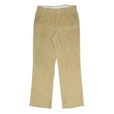 JOS A BANK Mens Cotton Blend Beige Regular Straight Trousers W32 L30 Classic Zip