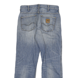 CARHARTT Mens Regular Fit Blue Denim Jeans W32 L29 Casual Cotton Blend Zip