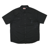 WRANGLER Mens Black Shirt L Cotton Blend Button Front Casual Workwear