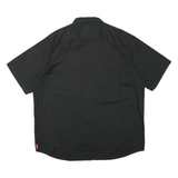 WRANGLER Mens Black Shirt L Cotton Blend Button Front Casual Workwear