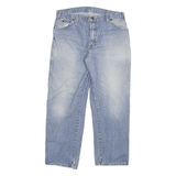 DICKIES Mens Relaxed Blue Denim Light Jeans W34 L29 Classic Cotton Blend Zip