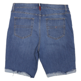 TOMMY HILFIGER Womens Denim Blue Casual Shorts M W36 Frayed Hem