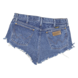 WRANGLER Womens Denim Blue Cut-Off Shorts L W32 Frayed Hem Casual Summer