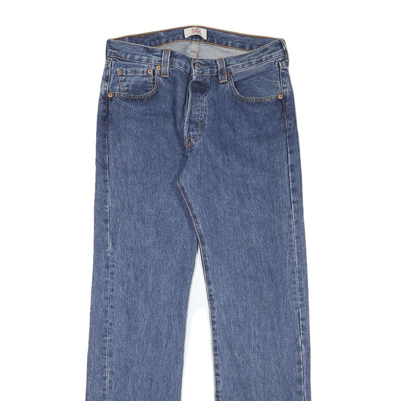 LEVI'S 501 Mens Regular Fit Straight Denim Medium Wash W30 L31 Classic Button