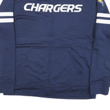 NFL Mens Navy Blue Chargers Zip Jacket Polyester Blend L Sportswear Trackwear