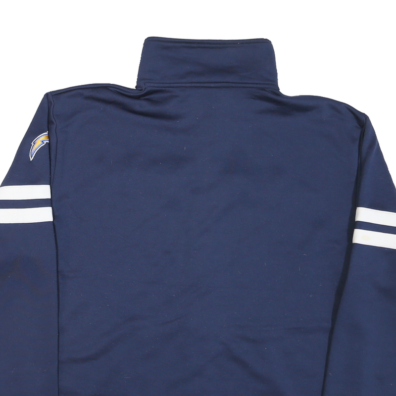 NFL Mens Navy Blue Chargers Zip Jacket Polyester Blend L Sportswear Trackwear