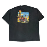 Daytona Beach Harley Davidson Graphic T-Shirt - 3XL Black Cotton