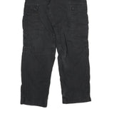 CARHARTT Mens Cotton Blend Black Relaxed Cargo Trousers W30 L30 Workwear