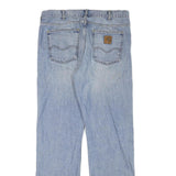 CARHARTT Mens Regular Fit Straight Leg Denim Light Blue Cotton Blend Zip W34 L34