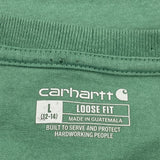 Carhartt Long Sleeve T-Shirt - Large Green Cotton