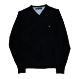 Tommy Hilfiger Jumper - Medium Black Cotton Blend