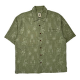 Jamaica Jaxx Floral Hawaiian Shirt - XL Green Cotton