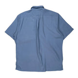 Caldwell Polo By Ralph Lauren Short Sleeve Shirt - Large Blue Silk Blend