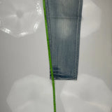 Skull Crown Embroidery Unbranded Graphic Jeans - 37W 31L Light Wash Cotton