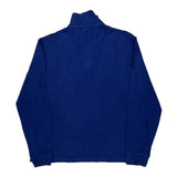 Estate Rib Polo By Ralph Lauren 1/4 Zip - Medium Blue Cotton
