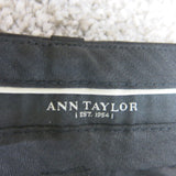 Ann Taylor Womens Wide Leg Dress Pant High Rise Modern Logo Black Size 6