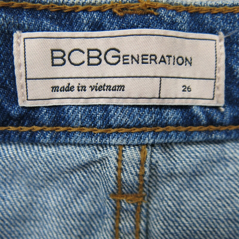 BCB Generation Womens Stretch Straight Studded Skorts High Rise Blue Size 26