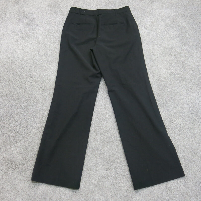 Ann Taylor Womens Wide Leg Dress Pant High Rise Modern Logo Black Size 6