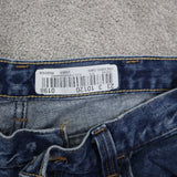 Carhartt Womens Straight Jeans Denim Mid Rise 5 Pockets Stretch Blue Size 34X28