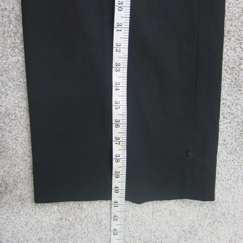 Ann Taylor Womens Wide Leg Dress Pant High Rise Modern Logo Black Size 6