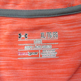 Under Armour Tank Women X Large Orange Heatgear Top Sleeveless Logo Loose Fit