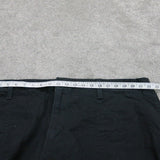 Vintage Womens Chino Pants Straight Leg High Rise 100% Cotton Black Size 22W M