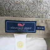 Vineyard Vines Mens Straight Leg Chino Pants Twill Mid Rise Beige Size W30XL30