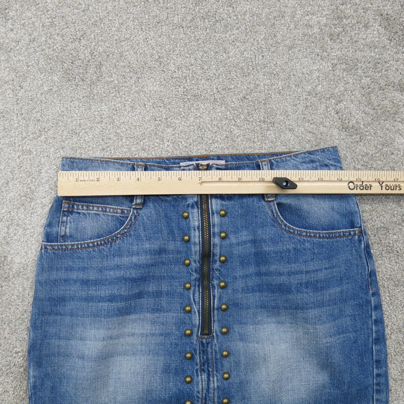 BCB Generation Womens Stretch Straight Studded Skorts High Rise Blue Size 26