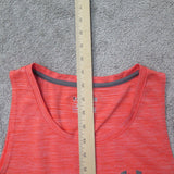 Under Armour Tank Women X Large Orange Heatgear Top Sleeveless Logo Loose Fit