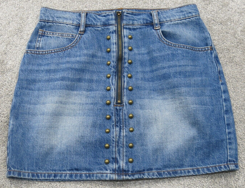 BCB Generation Womens Stretch Straight Studded Skorts High Rise Blue Size 26