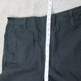 Vintage Womens Chino Pants Straight Leg High Rise 100% Cotton Black Size 22W M