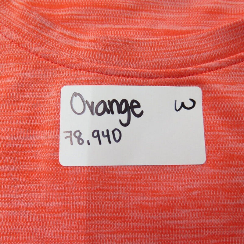 Under Armour Tank Women X Large Orange Heatgear Top Sleeveless Logo Loose Fit