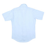 BRISTOL Mens Blue Cotton Blend Short Sleeve Shirt M Lightweight Casual