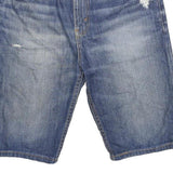 LEVI'S Mens Denim Blue Casual Shorts L W30 Comfortable Fit Distressed Detail