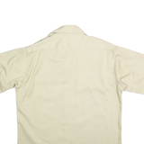 LORD JEFF Mens Cream Short Sleeve Shirt L Polyester Blend Utility Pocket