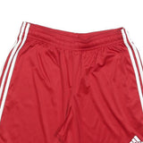 ADIDAS Mens Red & White Sports Casual Shorts L W32 Athletic ClimaCool