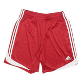 ADIDAS Mens Red & White Sports Casual Shorts L W32 Athletic ClimaCool