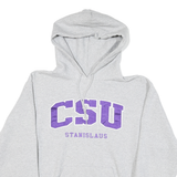 CHAMPION Mens Grey CSU Stanislaus Pullover Hoodie M College Print